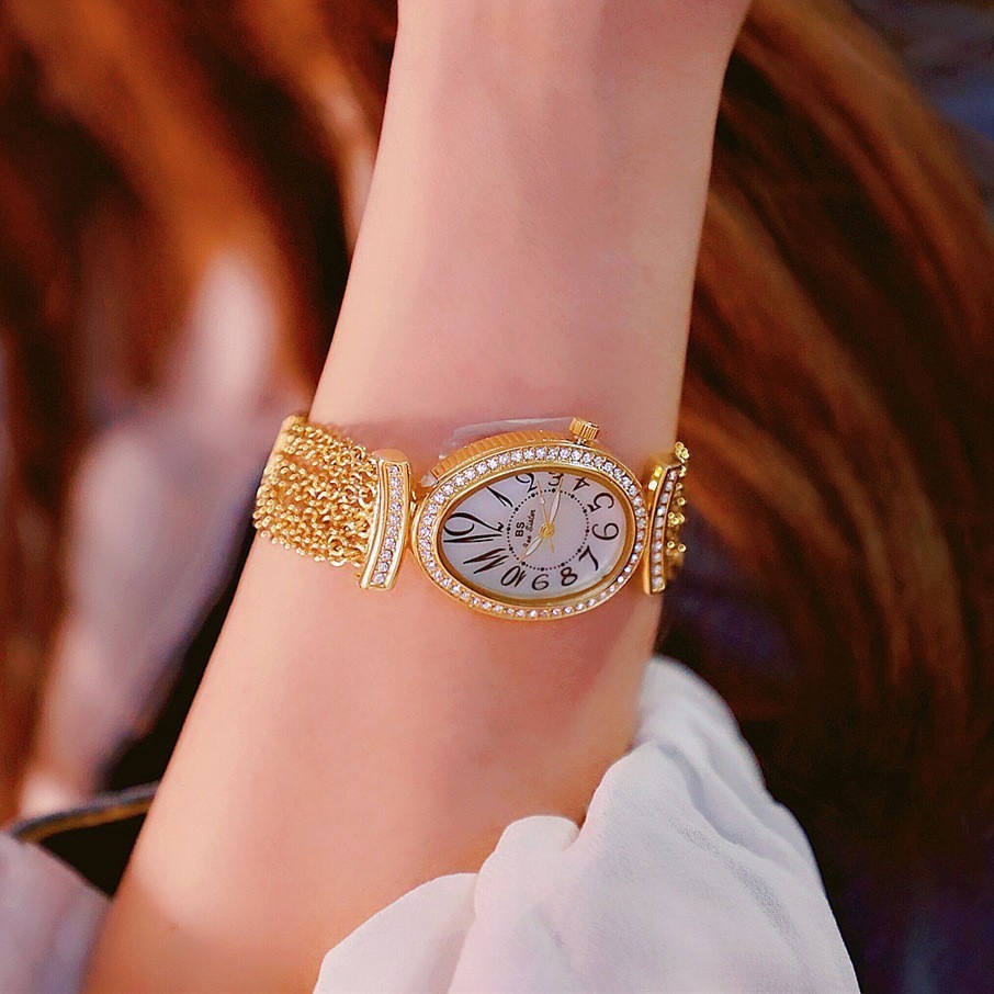Đồng hồ thạch anh đính đá lấp lánh