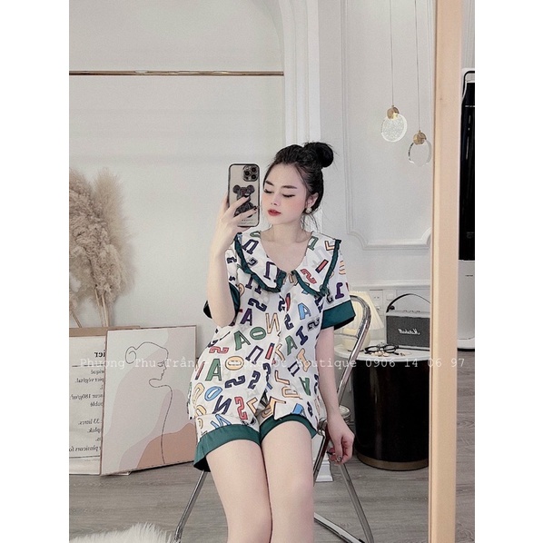 May Shop - Bộ Lụa Cổ Bèo Cao Cấp