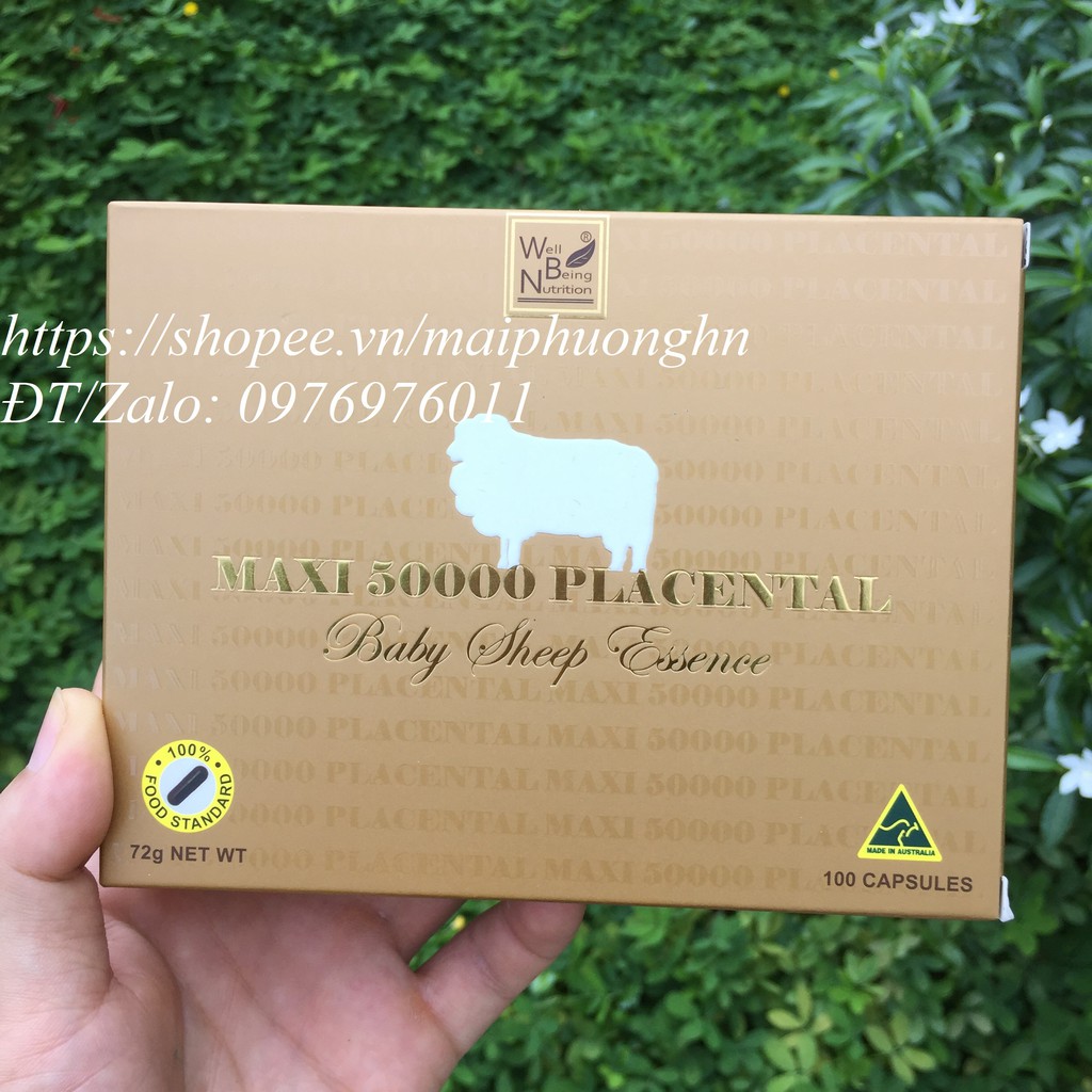 [100v] Viên Uống Nhau Thai Cừu Maxi Sheep Placenta 50000mg 100 Viên (Úc) | BigBuy360 - bigbuy360.vn