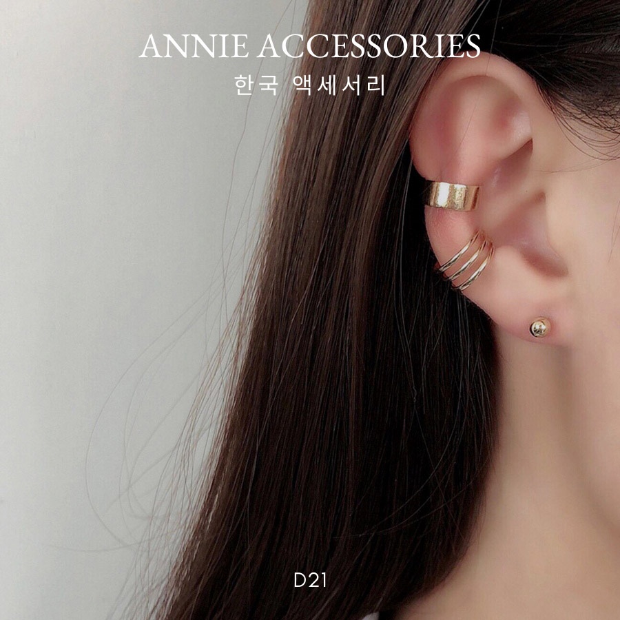 Set bông tai đeo vành thời trang cá tính dành cho nữ ANNIE - D21