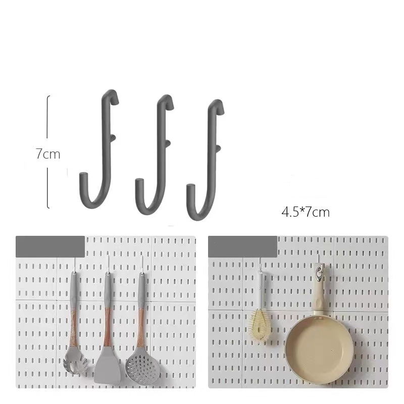 Aki shop Combo 3 Móc cài bảng pegboard B010 đen bảng cài NB132/NB132 decor