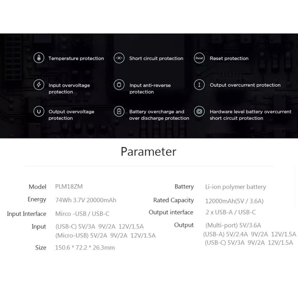 Pin sạc dự phòng Xiaomi 20000mah gen 3 PLM18ZM QC 3.0 và PD 18W (Trắng)