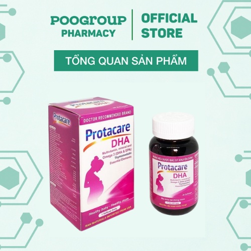 Viên uống Protacare DHA (Hồng) bổ sung vitamin, sắt, omega - 3 cho mẹ bầu giúp bé thông minh, tăng cường miễn dịch