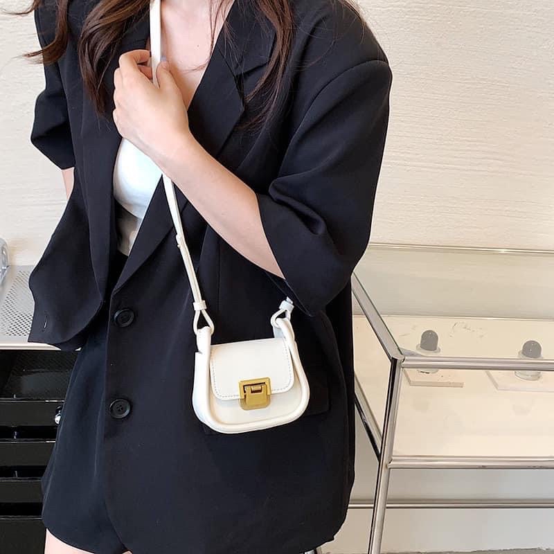 TÚI MINI KHOÁ GẬP VIỀN CONG