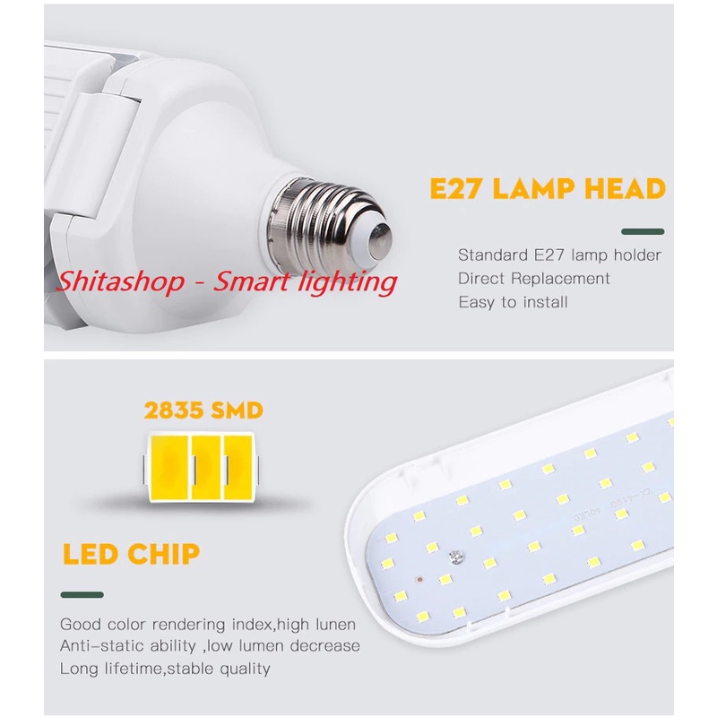 Đèn Led 5 Cánh + 1 đèn trung tâm công suất 75W siêu sáng