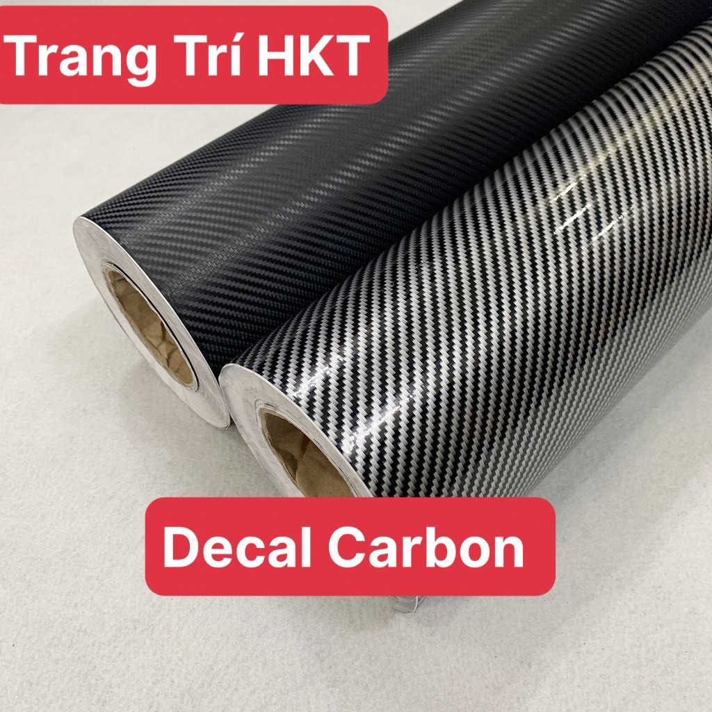 Decal dán xe cacbon vân bóng nhám sẵn keo trong loại xịn