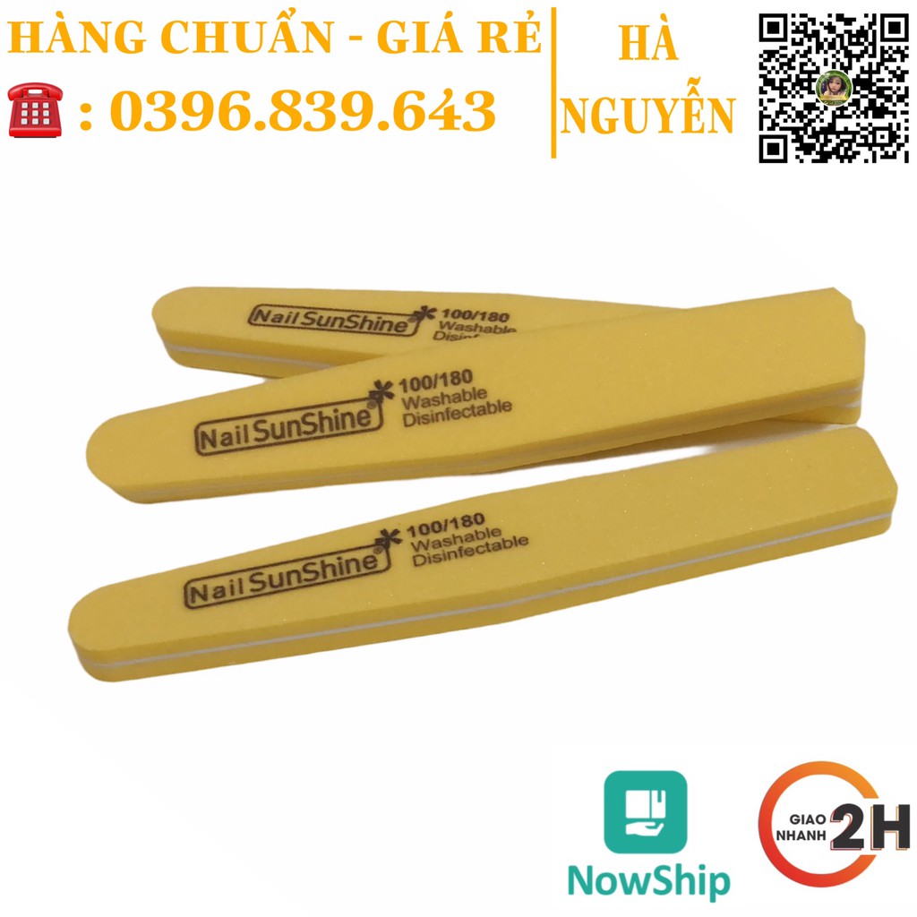 Phào Chà Móng 2 Mặt Sunshine - Bufer Nhám Móng Tạo Độ Bám CHo SƠn Gel [ 10 CÂY ]