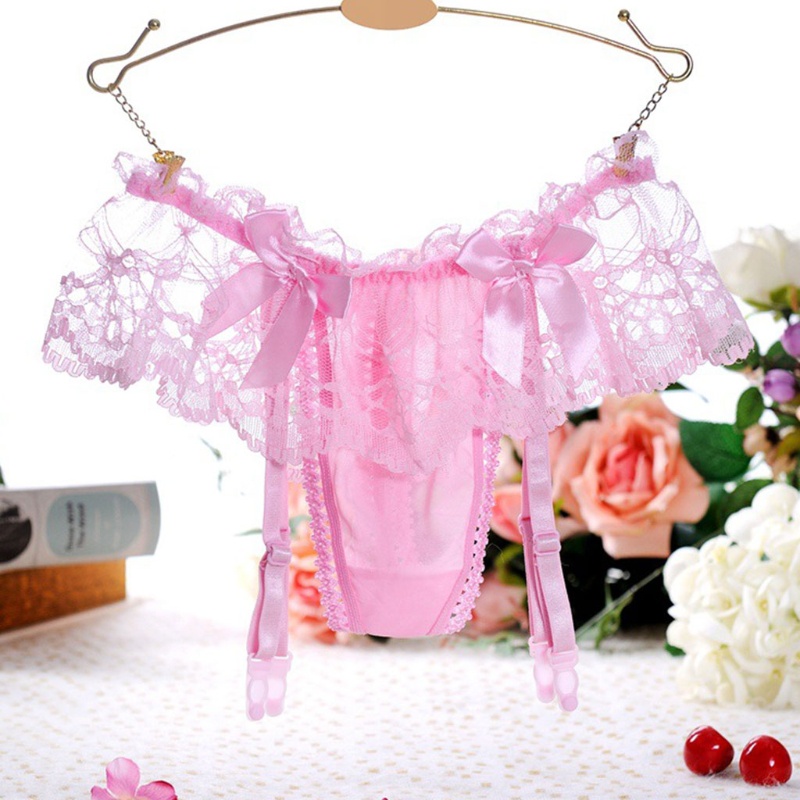 Xiangbao Đai Nịt Bít Tất Phối Ren Và Nơ Quyến Rũ Cho Nữ