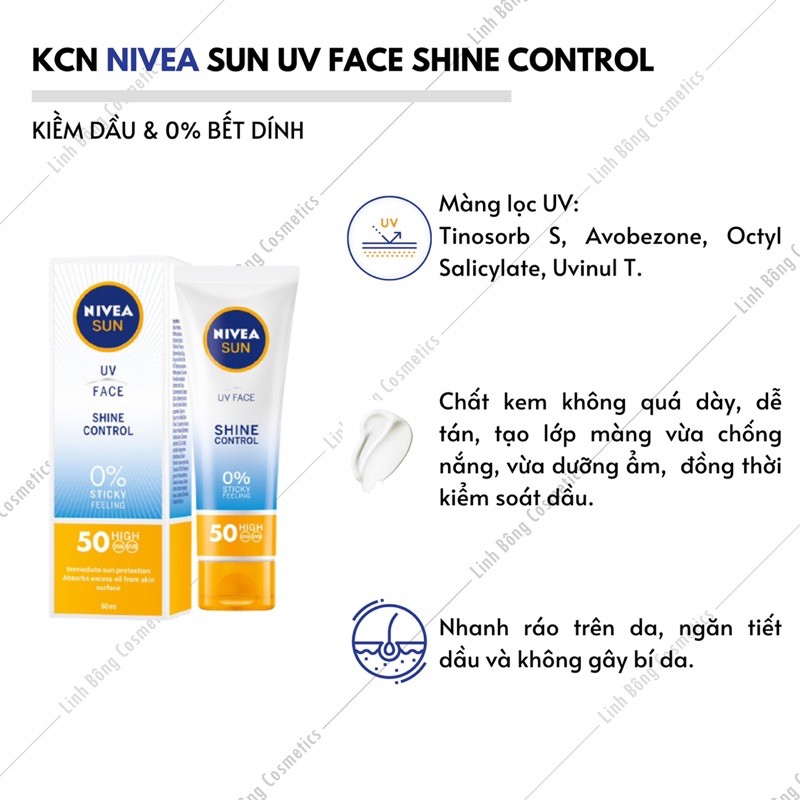 KEM CHỐNG NẮNG NIVEA SHINE CONTROL SPF50