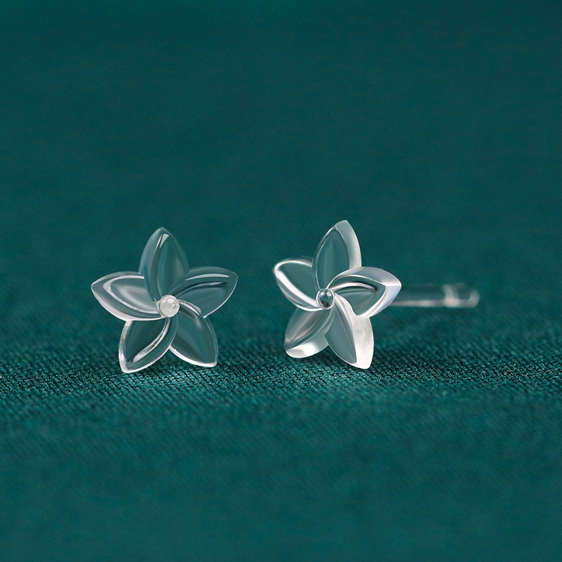 Dụng Cụ Xỏ Khuyên Tai Mini Bằng Nhựa Trong Suốt Chống Nghẹt