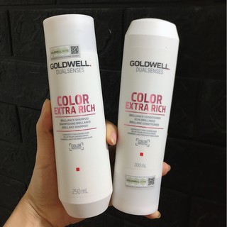 Gội xả dưỡng màu tóc nhuộm Fanola Goldwell Color Extra Rich 250ml/200ml