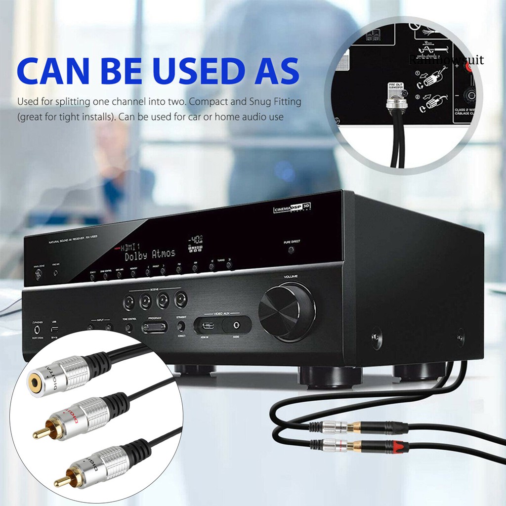 Cáp Chuyển Đổi Âm Thanh Rb-2 Rca Sang 3.5mm