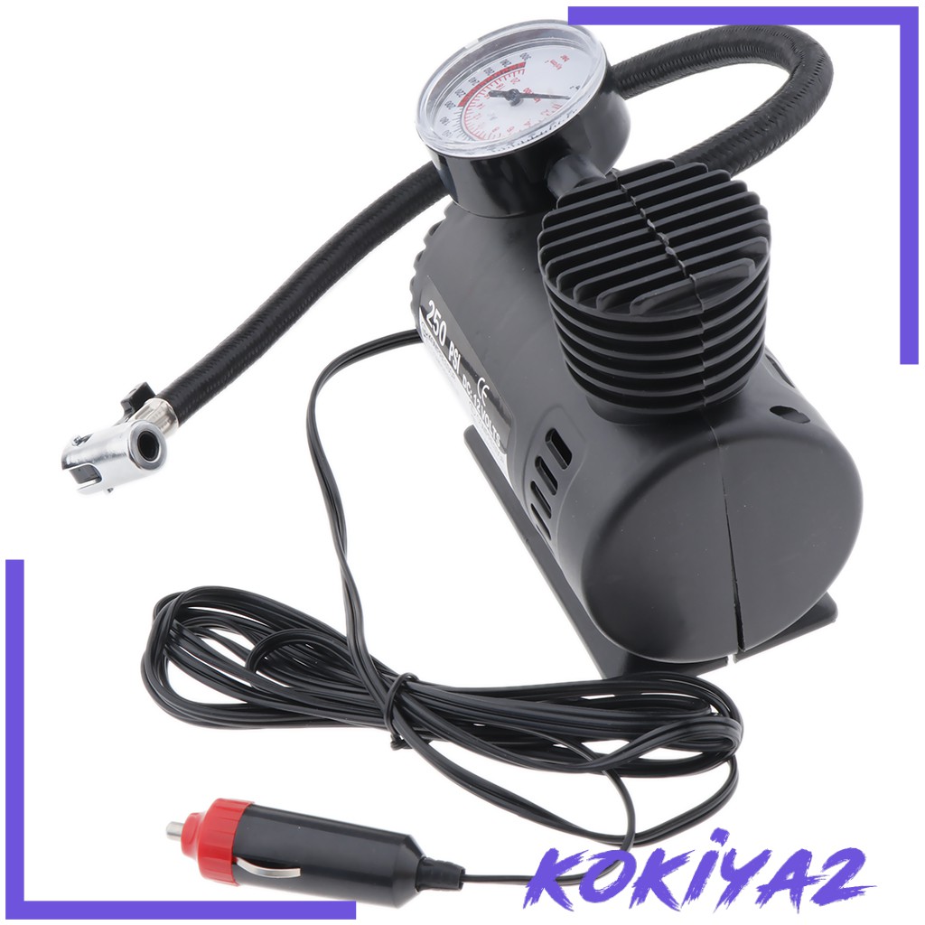 Máy Nén Khí Mini Kokaya2 300 Psi 12v Kèm Đồng Hồ Đo Áp Suất Lốp Xe Hơi