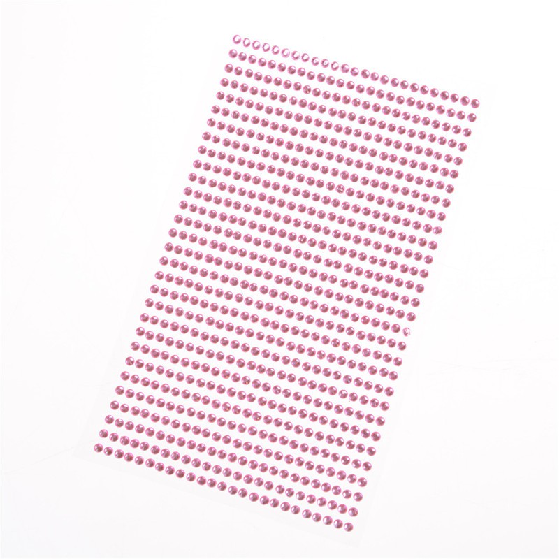 Set 750 Hạt Đá Pha Lê Tự Dính 3mm Trang Trí Điện Thoại / Xe Hơi