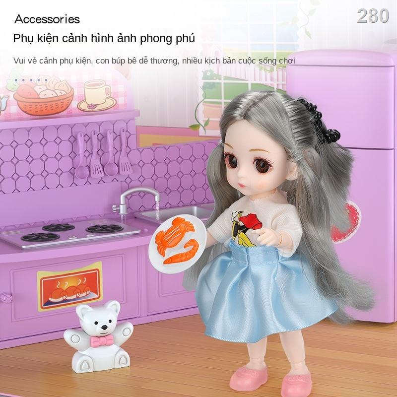 IĐồ chơi trẻ em, nhà chơi, con gái, công chúa nhỏ, biệt thự, lâu đài, sinh nhật, Ngôi búp bê Barbie Juehuang, quà tặng n