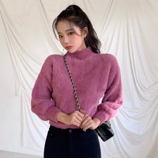 Áo len nữ lông thỏ siêu mịn