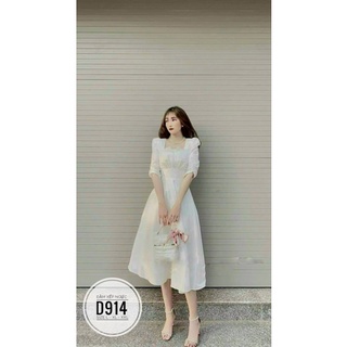 Bigsize Đầm xếp ngực D914