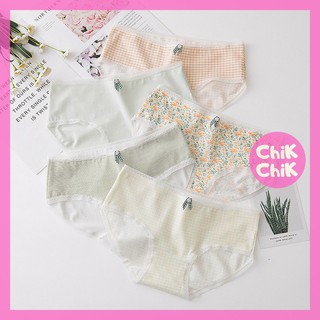 Combo 05 quần lót nữ cotton có họa tiết Chikchikshop QLS056
