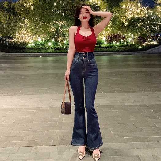 Áo dây ZHELIHANGFEI dệt kim phong cách quyến rũ