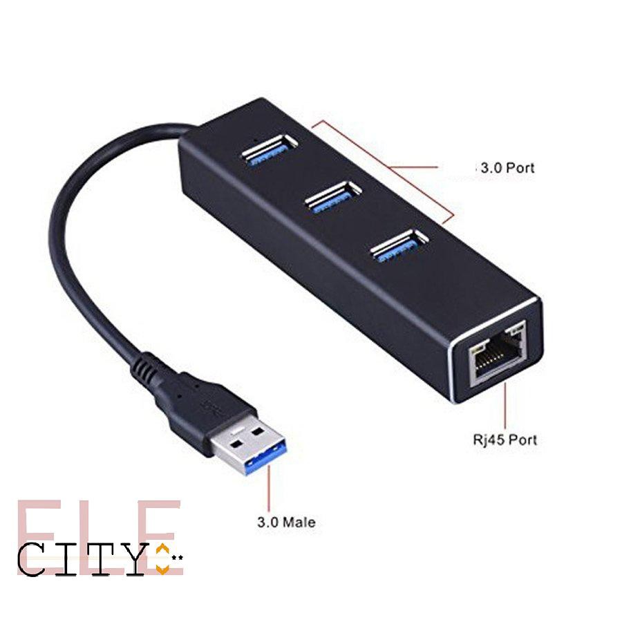 Cổng cắm USB3.0HUB + cho mạng Ethernet LAN Rj45 1000mbps