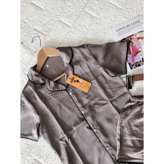 bộ nữ pijama đùi chạy viền cổ chất lụa cao cấp