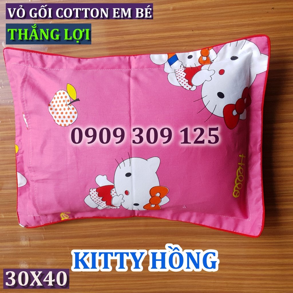 áo gối , vỏ gối cotton Thắng lợi 30x40 cho bé (ảnh thật)