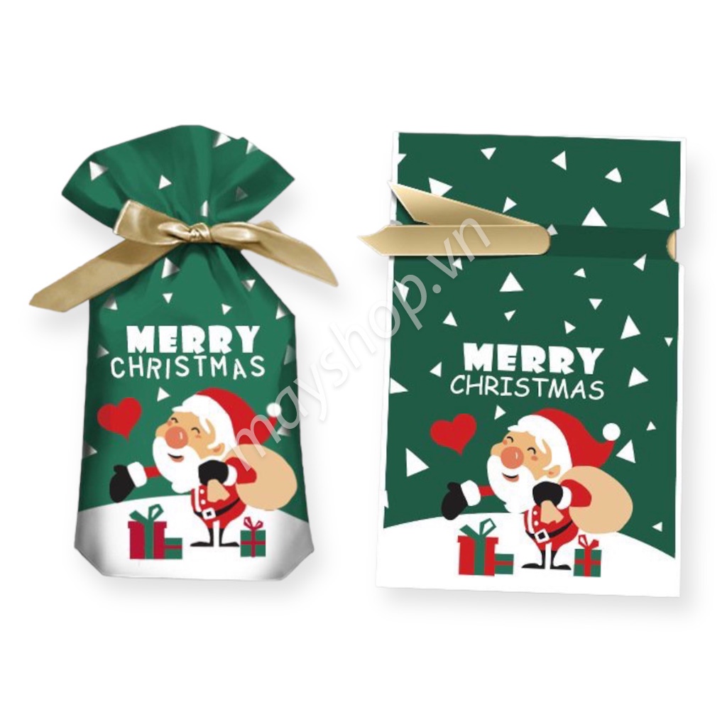 10 Túi rút dây Merry Christmas Giáng sinh/ nhiều mẫu