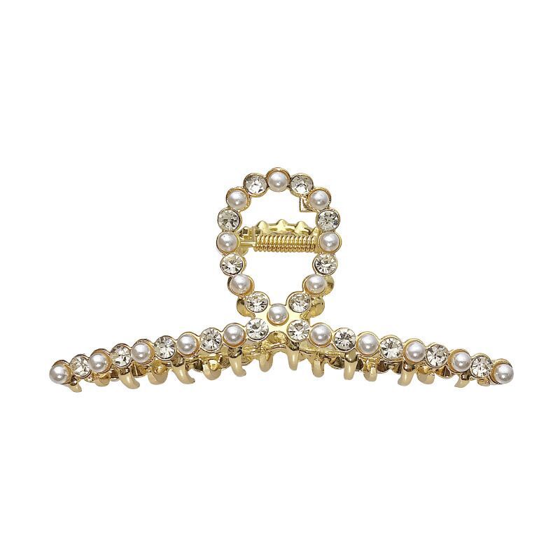 Kẹp Tóc Lớn Đính Đá &amp; Ngọc Trai Nhân Tạo Cho Nữ Mã 2022