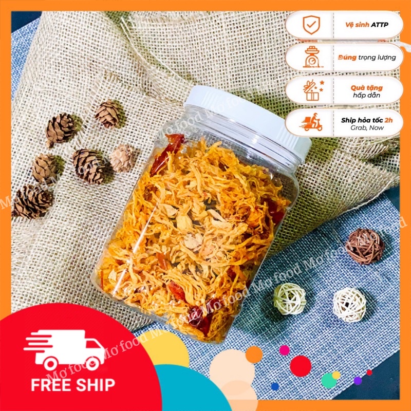 Khô gà bơ tỏi , gà khô 500G  ,đồ ăn vặt mơ food