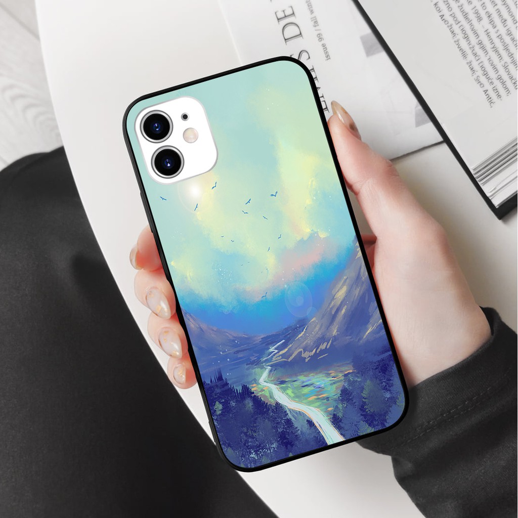 Ốp điện thoại mặt lưng kính thung lũng hoang vắng - iphone 6s/6/7/8 plus/x/xr/xs max/11/11 pro max/12 promax Scenery0014