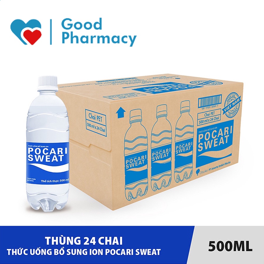 Thức uống bổ sung ion Pocari Sweat 500ml - Thùng 24 chai