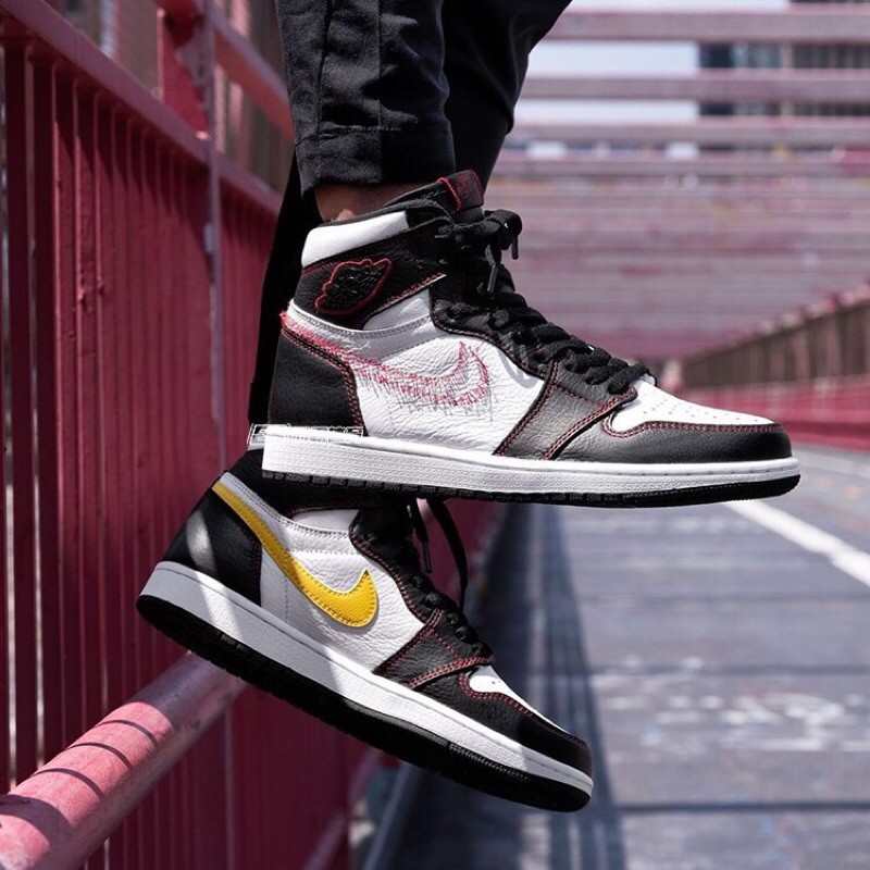 (44.5x4)Giày sneaker air jordan1 high og "Defiant swoosh"