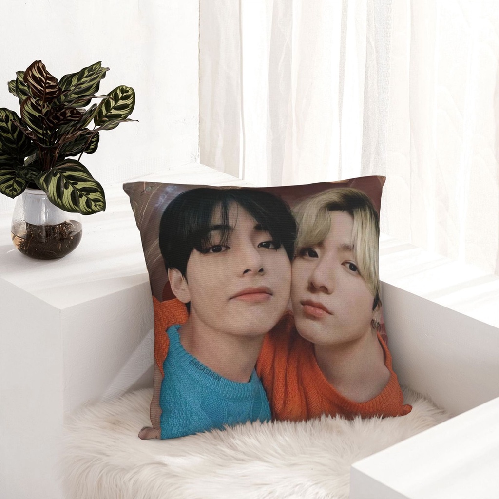 Vỏ Gối Tùy Chỉnh In Hình bts taekook Thêm Chữ Tiếng Anh Hoặc logo - Cá Nhân Hóa Ảnh Cưới Giữ Thêm Vỏ Gối grandma