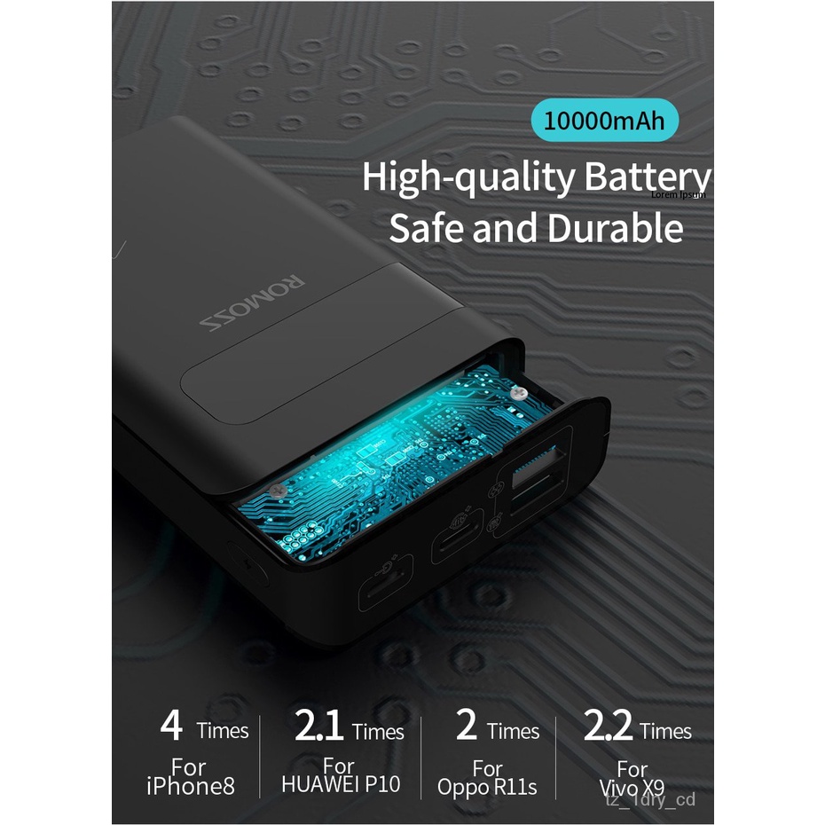 Sense4PS + Sạc Dự Phòng, 10000MAh Loại-C PD 3.0 Sạc Nhanh 10000MAh Powerbank Pin Ngoài Di Động, Cho