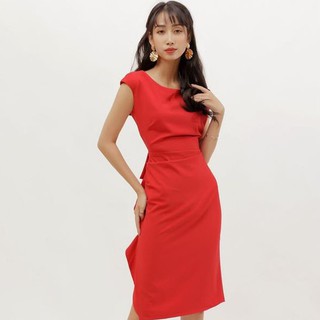 Đầm Body Lệch Vai, Váy Ôm Dự Tiệc Tùng Phối Bèo Phong Cách Hiện Đại, Sang Trọng, Tôn Dáng.