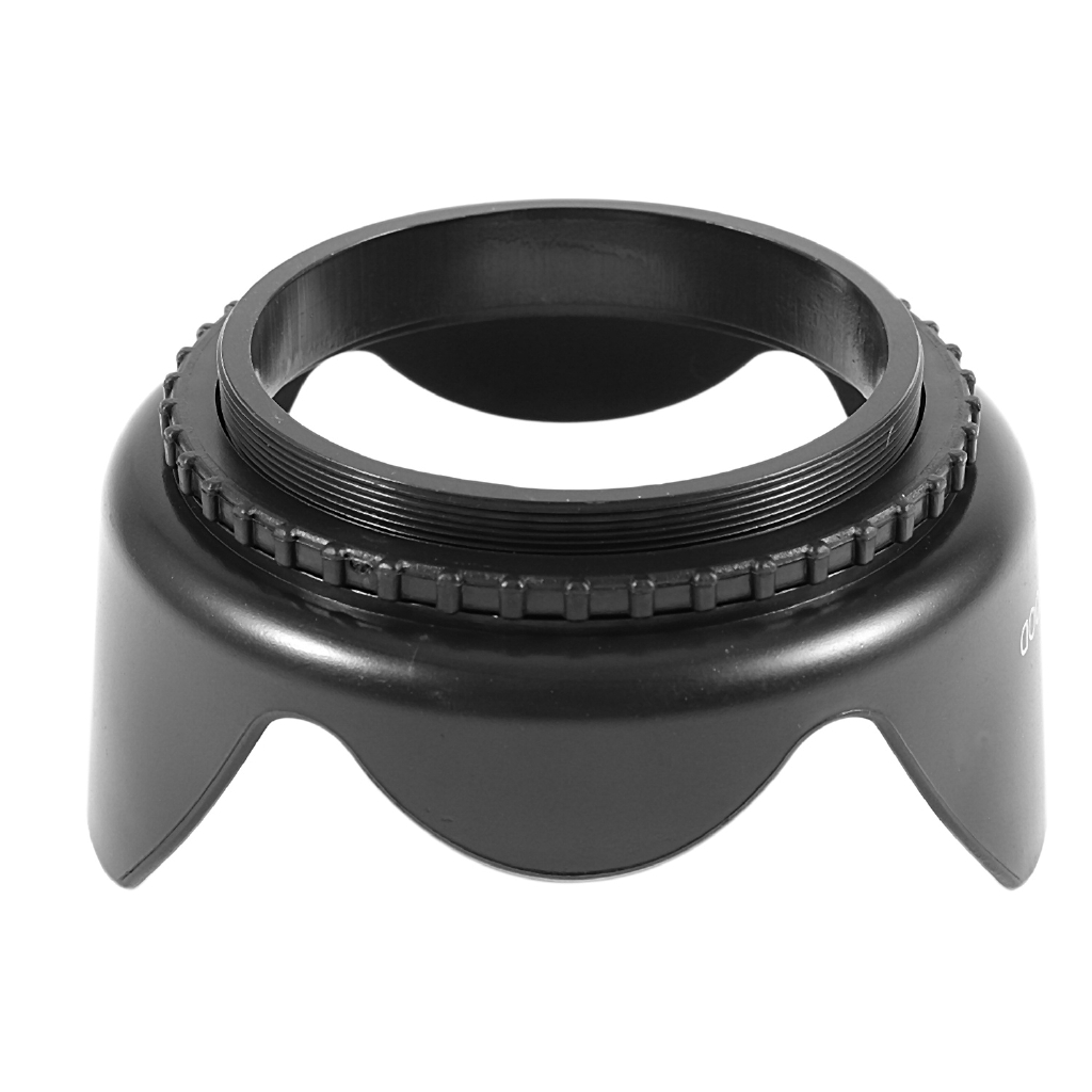 ☆DC-SN HOOD 58mm Screw Mount Flower Crown Lens Hood Petal Shape for Canon Nikon Tamron Sigma Sony 58mm Lens Black