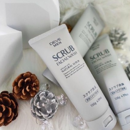 Sữa Rửa Mặt Deve Men Scrub Facial Wash Hạt Scrub Dành Cho Nam 130g