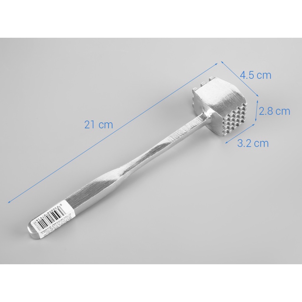 Búa Đập Thịt, Giã Gừng Tỏi, Đập Đá, Màu Bạc Bằng Nhôm Đúc 2 Mặt - Duonghieu6789