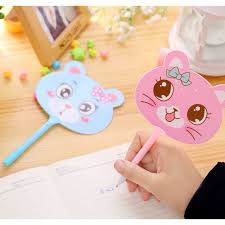 Bút Bi Quạt Hình Thú Cưng Mực Xanh-Giao Hình Ngẫu Nhiên