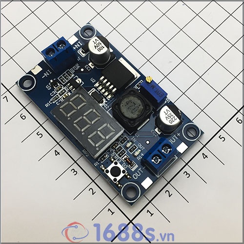 Mạch nguồn giảm áp, hạ áp LM2596S , LM2596 có led hiển thị - 1688s.vn