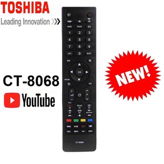 Điều khiển tv remote tivi toshiba smart ct-8068 có nút youtube hàng zin đẹp