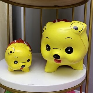 Ống heo lợn đất tiết kiệm 2022, con lợn đất dễ thương hình chó, gấu, doremon, kitty size to lớn