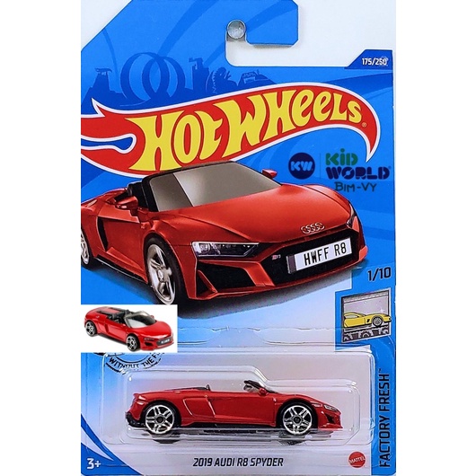 Xe mô hình Hot Wheels basic 2019 Audi R8 Spyder GHF93.