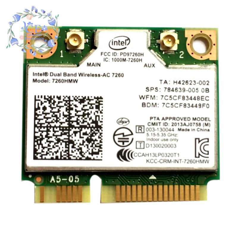 [COD]-Dual Band Wireless 7260 for Intel7260 7260AC 7260HMW 2.4&5G 867M BT4.0 MiniPCIe WiFi Wireless Card