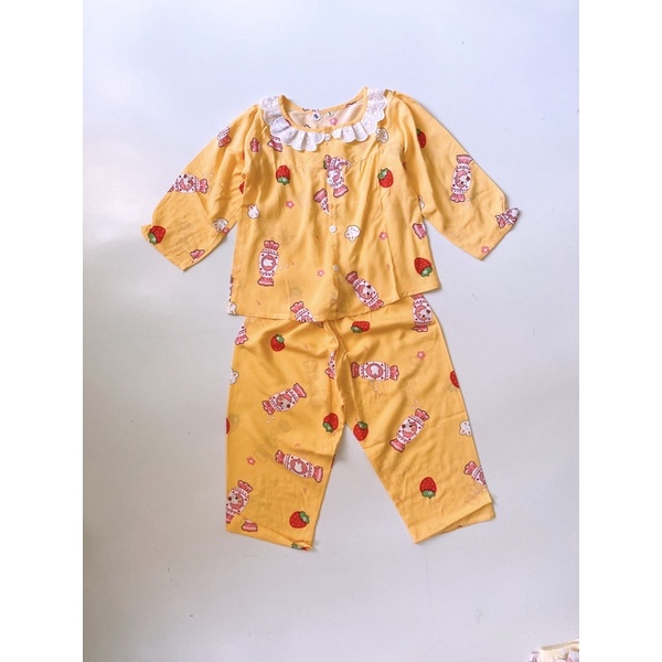 BỘ TOLE BÉ GÁI TAY DÀI QUẦN DÀI CÀI NÚT 9-35kg