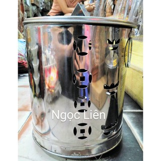 Thùng đốt giấy tiền vàng mã inox 201 họa tiết ngẫu nhiên
