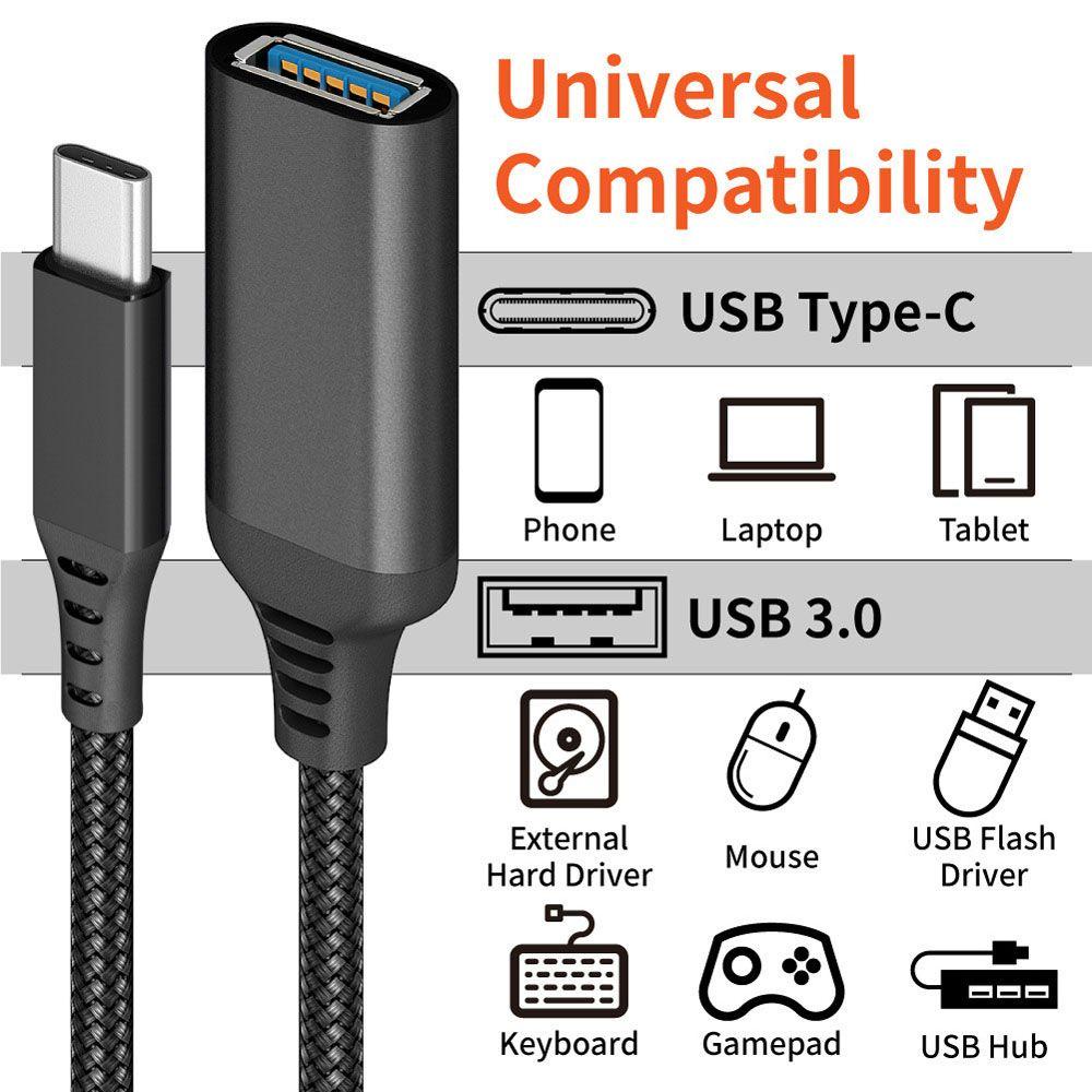 Dây Cáp OTG USB Type-C Truyền Dữ Liệu Bền Bỉ Sáng Tạo