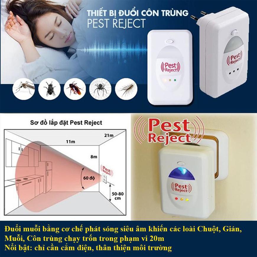 Thiết Bị Đuổi Côn Trùng Pest Reject - Máy Đuổi Chuột , Dán Bằng Sóng Âm