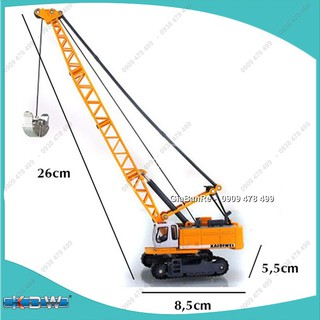 Mô Hình Kim Loại Xe Cẩu Múc Gầu Xáng Cạp Bánh Xích Tỉ Lệ 1/87 - Kdw - 9913