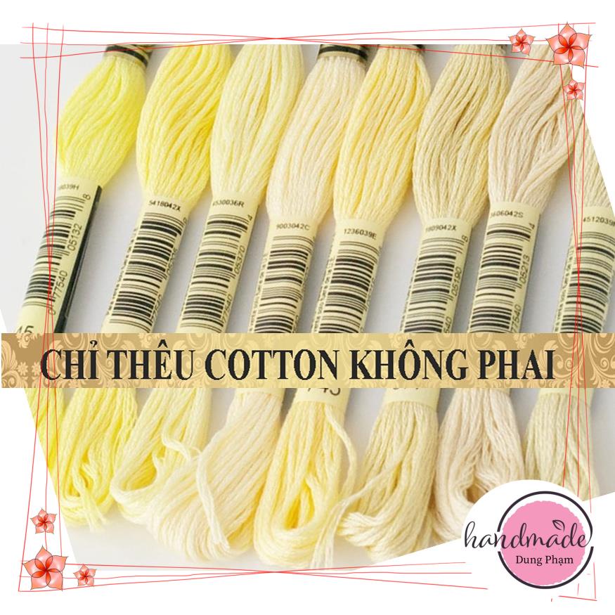 SET 9 TÉP CHỈ THÊU - MÀU NHƯ HÌNH - Chỉ thêu COTTON CXC / A 24